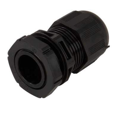 Wiska GLP20 20mm IP68 Compression Gland with Locknut Black (Pack of 10)